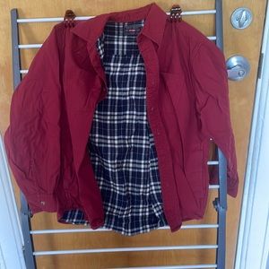 Button up flannel lined shirt